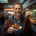 guih_bento_a_45-year-old_man_smiling__holding_a_piece_of_fried__4fce00a1-fcc0-4663-81a3-4d0eaa6b9a4f